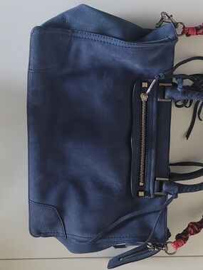 Rebbeca Minkoff Regan Navy Shoulder Satchel with Braided Strap